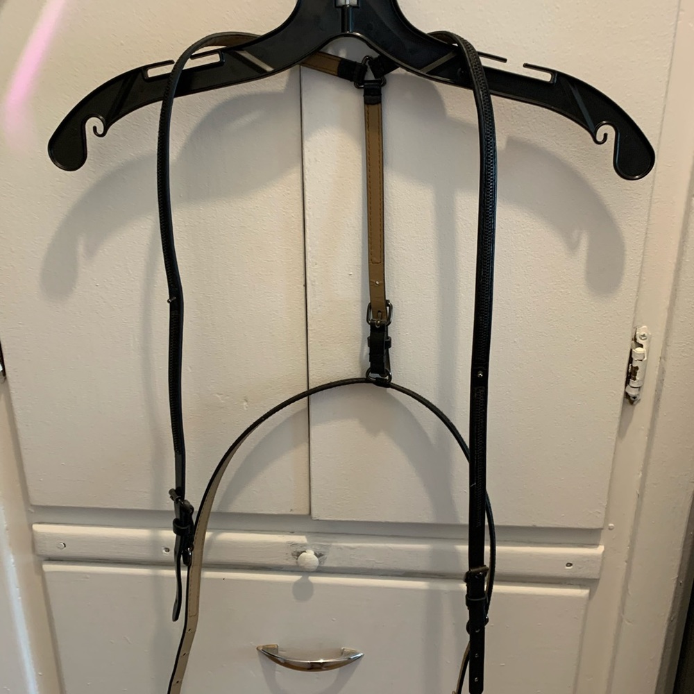 BCBG MAX AZRIA BLACK ZIPPER HARNESS